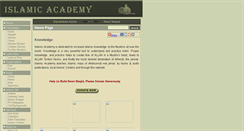 Desktop Screenshot of islamicacademy.org